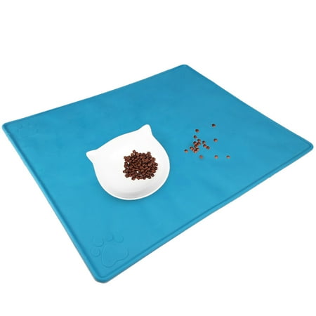 Silicone Dog Cat Bowl Mat Pet Food Tray Pet Dog Food Mat Clean