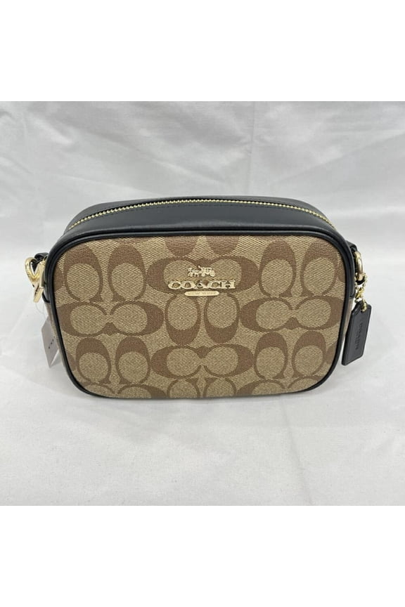 Pre-Owned COACH Signature Mini Jamie Camera Bag Shoulder Beige