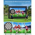 thumbnail image 3 of 3-in-1 20FT Inflatable Projector Screen with 250W Blower - Outdoor Movie Screen, Dart Board & Football Target for Pool Party, Backyard Movie Night, 3 of 8