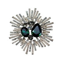 Lifetechs Unisex Brooch Flower Shape Rhinestone Decor Retro Bag Suit Coat Collar Hat Scarf Decoration Clothes Pin Party Prom Bride Wedding Garment Jewelry
