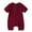 Red, variant on Baby Girl Romper Solid Girls Summer Outfits Short Sleeve Cute Baby Clothes 3-6 Months Baby Girl Clothes Boys Girls Fashion