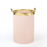 Urban Shop Canvas Storage/ Laundry Organizer Bin with Metallic Trim