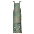 thumbnail image 5 of Maqroz Jumpsuits for Women Casual Wide Leg Boho Floral Print Overalls Drawsting Spaghetti Strap Rompers Summer Travel Vacation Baggy Clothes Multicolor XL, 5 of 5