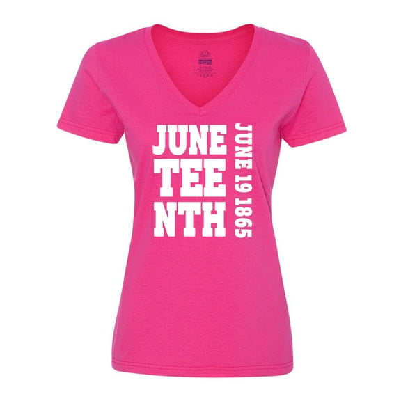 Inktastic Juneteenth June 19, 1865 Women's V-Neck T-Shirt