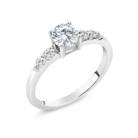 925 Silver Ring Forever Brilliant Created Moissanite & Lab Grown (Best Lab Created Diamond Rings)