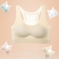 thumbnail image 3 of Xfvqtps Girls Sports Bras with Padded Fixed Cup Seamless Cooling Mesh Breathable Training Bra for Teen Racerback Solid Color Comfortable Girls Bras for 12-18 Years Beige, 3 of 9