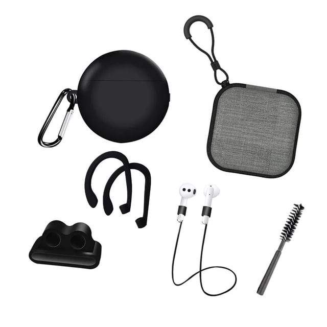 Funda y kit de Accesorios 6 en 1 para Huawei Freebuds 3 negro Gadget Collection Mx GC-FKHFB01