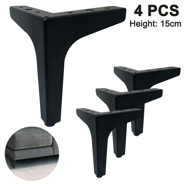 6"/15cm Furniture Legs,Triangle Furniture Feet, Black Furniture feet