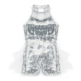 thumbnail image 3 of Yartina Kids Girls Sequins Hip-Hop Jazz Ballet Latin Dance Dress Leotard Jumpsuit Street Stage White 12, 3 of 7