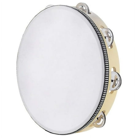 Tambourine for Adults 10 Inch Hand Drum Metal Jingles Percussion Gift Musical Educational Instrument
