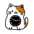 thumbnail image 4 of Reloj de pared con diseño de gato, decorativo, colgante, fácil de leer, creativo, estético, árabe. 30 cm, 4 of 9