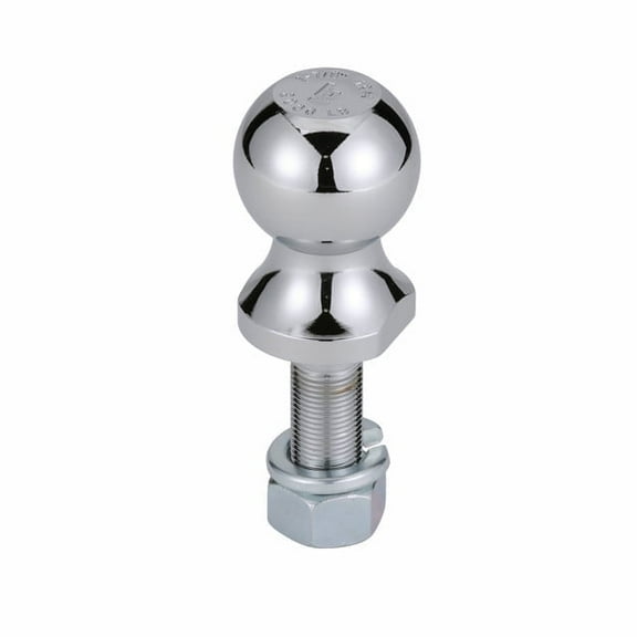 BROK Chrome Hitch Ball Step Bumber Ball, 3500lbs.1 7/8"x3/4"x2 3/8"