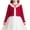 Red, variant on Kids Cotton Cardigan for Girls Long Sleeve Ruffle Hem Lace Henley Neck Open Front Shrug Jacket for Dress
