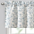 thumbnail image 2 of DWCN Thick Textured Linen Floral Valance for Kitchen Living Room, Rod Pocket Farmhouse Vintage Cottage Valance Curtain, Blue Peony, 52 x 14 Inches, 1 Panel, 2 of 8