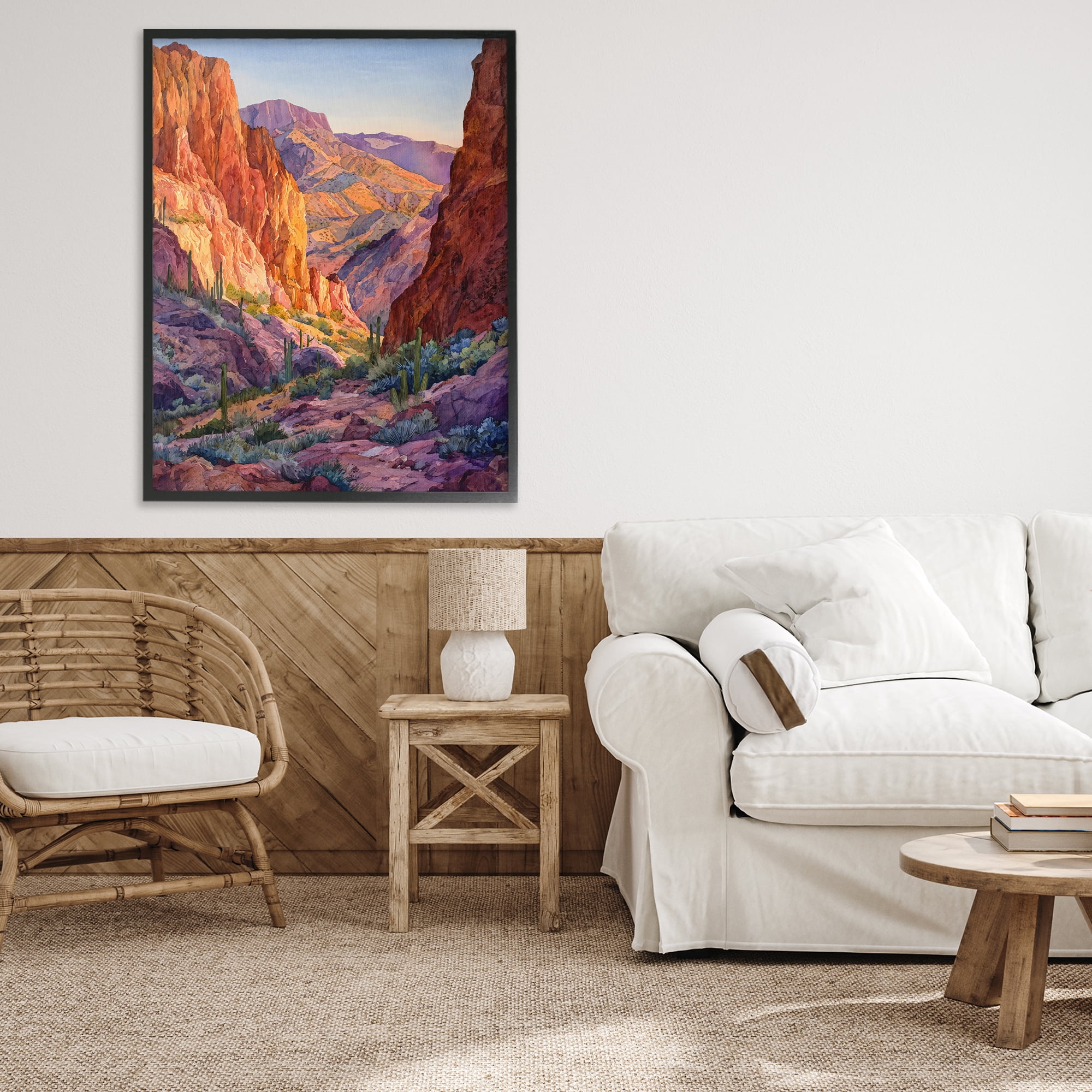 Stupell Industries Western Colors Canyon Black Framed Giclee Art, design by Franklyn Gregory