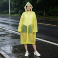 thumbnail image 5 of Heavy Duty Eva Raincoat Reusable Thickened Stormproof Adult Rain Poncho Portable Waterproof Outdoor Rain Jacket for Hiking Camping Mountaineering, AKLJWH, 5 of 7