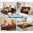 thumbnail image 6 of Smilebee Waterproof Sofa Cover for Dogs Pets, Reversible Couch Cover Machine Washable, Furniture Protector Slipcover for Kids, 30x70 Inch, Brown & Chocolate, 6 of 7