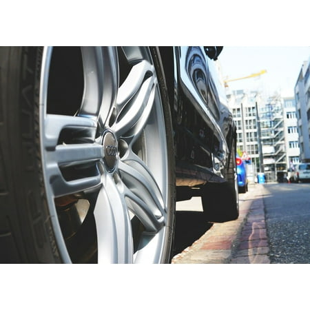 laminated poster rim car rim wheel auto spokes metal poster print