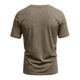thumbnail image 4 of Uwinwear Men's V Neck T Shirts - Casual Stylish Fitted Stretch Tees Lightweight Breathable Lounge T-shirts Big and Tall Summer Tops,Khaki,S, 4 of 4