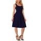 thumbnail image 4 of Vestido Vintage Swing Inspire Chic para Mujer con escote corazón sin mangas, vestido ajustado y acampanado L azul oscuro, 4 of 6