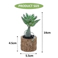 thumbnail image 2 of Mini plantas artificiales en macetas suculentas, adornos pequeños creativos para interiores, flores artificiales de plástico, 2 uds., 2 of 5