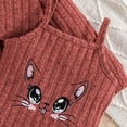 thumbnail image 6 of Ulitacool Girls Fall Outfits Long Sleeve Cat Themed Knit Hooded Top And Dress Outfit Cozy Winter Fall Wardrobe Classic Basic Playsuit red 2-3 Years, 6 of 9