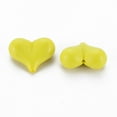 thumbnail image 2 of Opaque Acrylic Beads Heart Yellow 17x22x10mm Hole: 1.4mm about 255pcs/500g DIY, 2 of 6