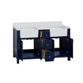 thumbnail image 5 of Yorkshire 60" Double Farmhouse Bathroom Vanity with Royal Blue Cabinet and Engineered Marble Top, 5 of 6