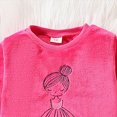 thumbnail image 4 of TOWED22 Girls Fall Outfits Long Sleeve Shirts Cute Graphic Outfit Pants Set Baby Toddler Girl Clothes,Hot Pink,3-4 Y, 4 of 7