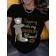 thumbnail image 1 of Women'S Birthday Celebration T-Shirt, Casual Crew Neck Short Sleeve Top with Rhinestone High Heel and Hat Print, Regular Fit, All Season Fashion Tee, 1 of 6