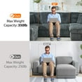 thumbnail image 5 of Oversized 122" U-Shaped Sectional Sleeper Sofa Bed with Pull-Out Bed,Storage Chaise,Type-C USB,Fuzzy Plush,7-Seat,Deep Gray, 5 of 10