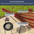 thumbnail image 4 of Belleze Double Hammock Space Saving Steel Stand with Portable Carrying Case Kit, Confetti, 4 of 7
