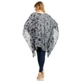 thumbnail image 2 of Sakkas Adalwin Desert Sun Lightweight Circle Ponch Tunic Top Blouse W / Embroidery - 36-Gray - One Size, 2 of 5