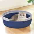 thumbnail image 5 of Antqov Cat Bed Basket, Washable Nests Round Cottons Rope Woven Warm Medium, Pet Sleeping Bed House Cute Pet Mat Pad for Small Dogs Indoor for Winter Summer Use Supplies, 5 of 6
