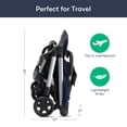 thumbnail image 2 of Colugo Compact Stroller - One Hand Fold Lightweight Stroller, Travel Stroller with Rain Cover, Backpack and Cup Holder, Navy, 2 of 7
