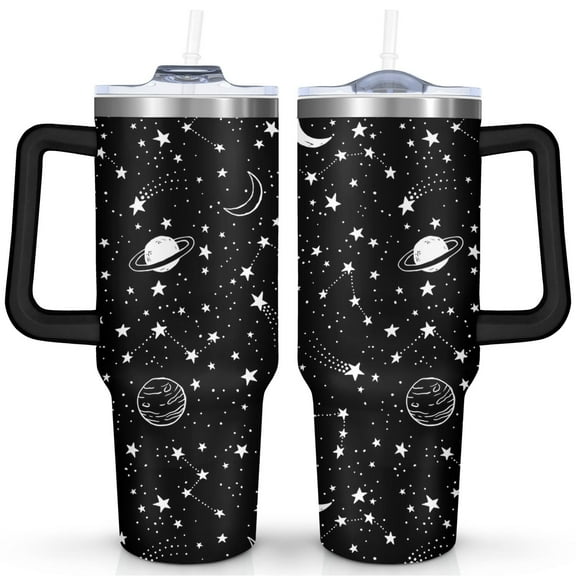 40oz Goth Tumbler with Handle & Straw,Stainless Steel Insulated Cup,Leak Proof Travel Mug,Keeps Drinks Hot/Cold,Gothic Halloween Coffee Cup,Witchy Gifts for Women