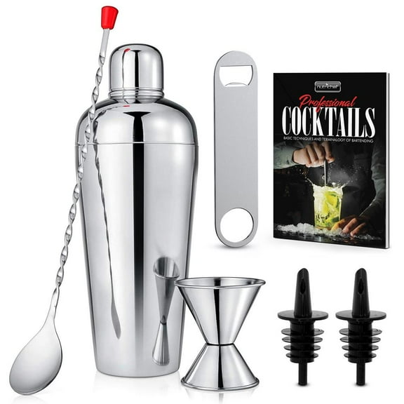 7 Pcs. Bartender Set - Drink Mixer with Essential Bar Accessory Tools with Cocktail Shaker