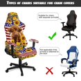 thumbnail image 6 of SCRAWLGOD Highland Cow Sunflower American Flag Print Print Gaming Chair Cover with Armrest Cover, Washable Seat Cover with Armrest Cushion Breathable Protective Slipcover for Gaming Rotating Chair, 6 of 7