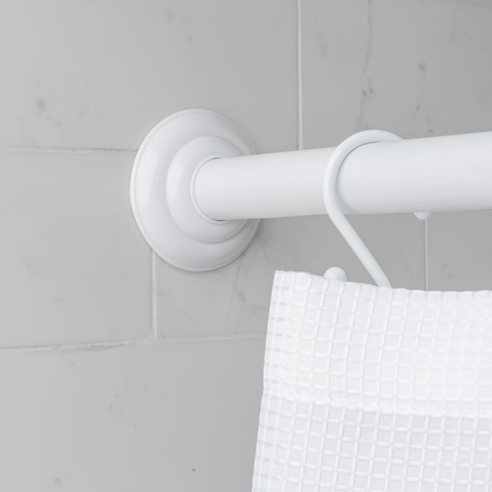 Mainstays Permanent Straight Shower Curtain Rod 41 in 72 in, White