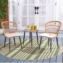 Safavieh Prenza Outdoor Patio 3 Pc Bistro Set - Natural/Beige