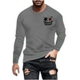 thumbnail image 2 of Mens Graphic Tees T Shirts Big and Tall S-6X Plus Size Long Sleeve Crew Neck T-Shirts Casual Slim Funny Printed Basic Comfort Pullover Tops, 2 of 4
