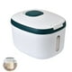 thumbnail image 1 of Caja De Almacenamiento De Arroz De Gran Capacidad Con Tapa Abatible, Contenedor De Granos De Plástico Para Organización De Cocina Y Casa(Verde), 1 of 5