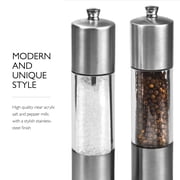 Cole & Mason Everyday Classic Salt & Pepper Mill Set, Stainless Steel Silver & Clear