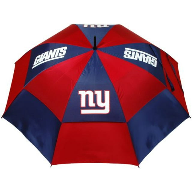 Team Golf NFL New York Giants 62" Golf Umbrella with Protective Sheath, Double Canopy Wind Protection Design, Auto Open Button