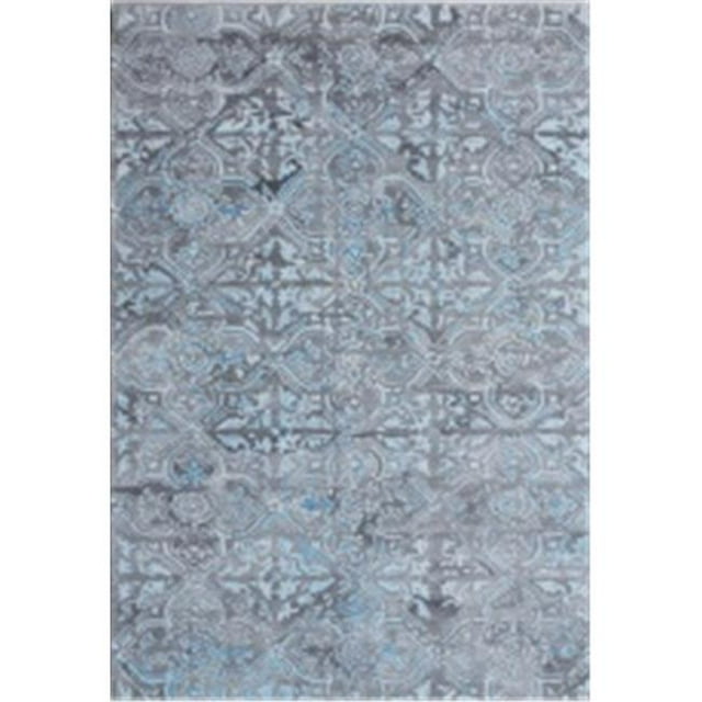 Dynamic Rugs Tapis Chic PO467815950&44; Gris & Bleu - 4 x 6 Po.