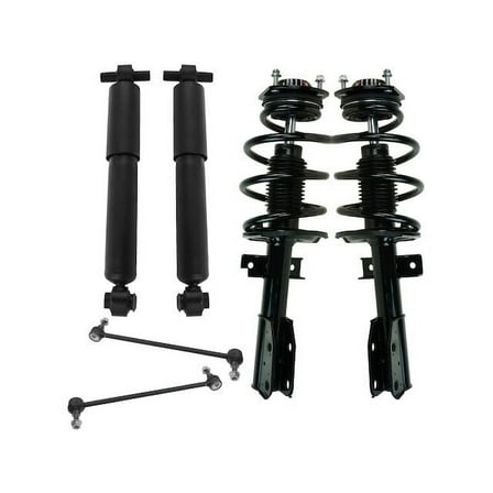Front and Rear Shock Strut Coil Spring Sway Bar Link Kit 6 Piece - Compatible with 2009 - 2012 Chevy Traverse 2010 2011