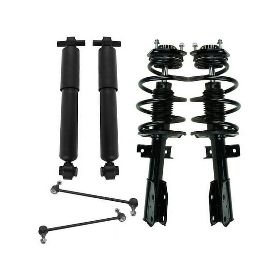 Front and Rear Shock Strut Coil Spring Sway Bar Link Kit 6 Piece - Compatible with 2009 - 2012 Chevy Traverse 2010 2011