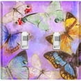 thumbnail image 2 of Metal Light Switch Plate Outlet Cover (Butterfly Unicorn Universe BUT001), 2 of 14