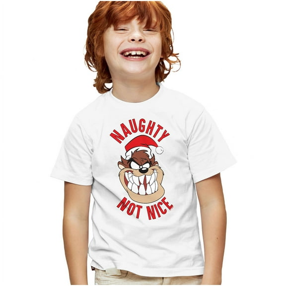 Looney Tunes Naughty Not Nice Kids T Shirtfor Youth Toddler Boys and Girls