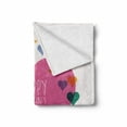 thumbnail image 2 of Valentines Day Soft Flannel Fleece Throw Blanket, Happy Celebration Words Love Romance Theme Abstract Image Heart, Cozy Plush for Indoor and Outdoor Use, 50" x 60", Multicolor, by Ambesonne, 2 of 6